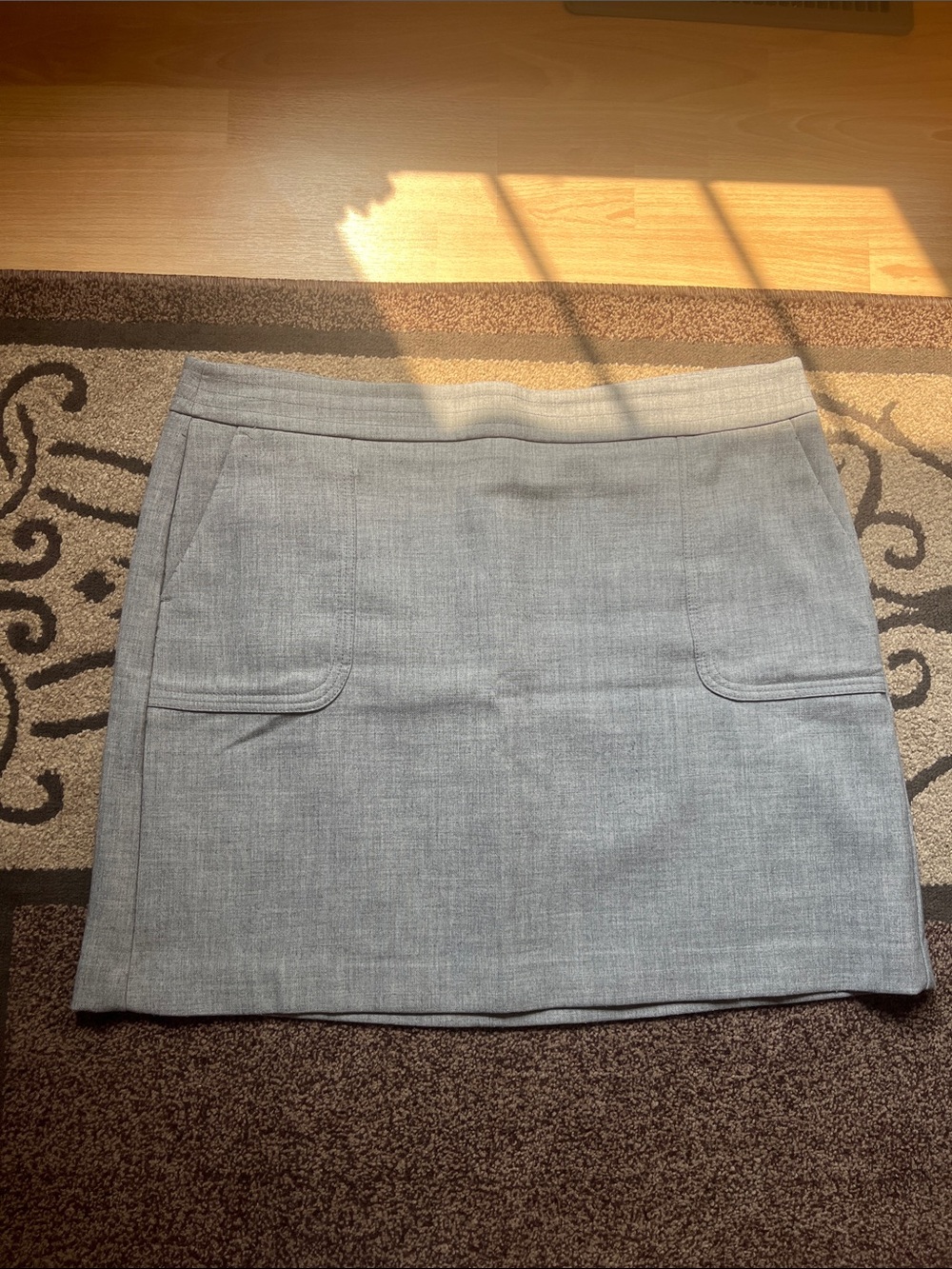 LOFT Light Gray Mini Skirt